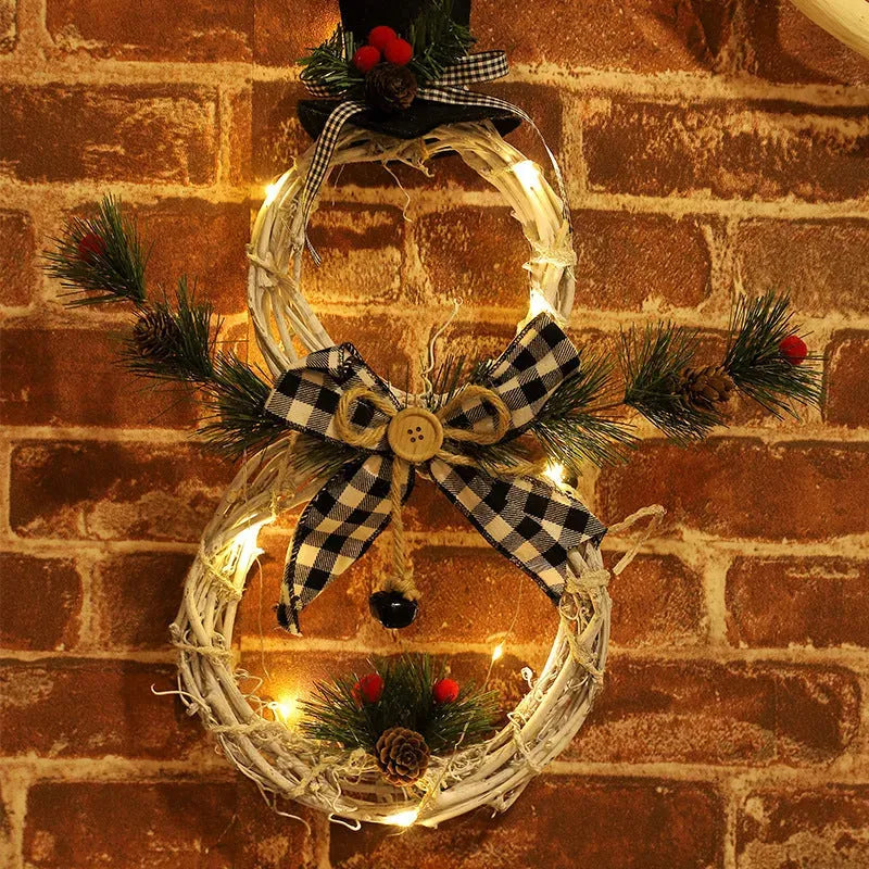 Christmas wreath pendant LED lights garland - Bellarte Enchanté Christmas wreath pendant LED lights garland